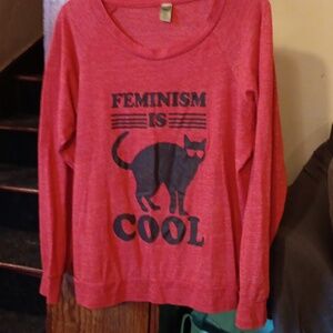 Women's large feminism sweatshirt